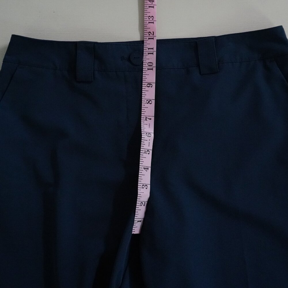 Worthington Navy Blue Trouser Pants 12P Petite Wide Straight Leg Workwear - Picture 4 of 11